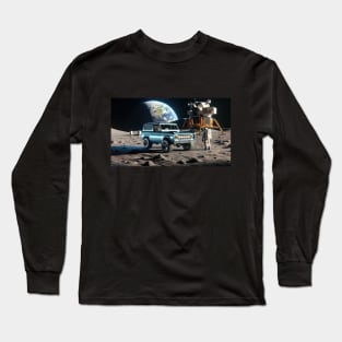 1966 Ford Bronco on the Moon Long Sleeve T-Shirt